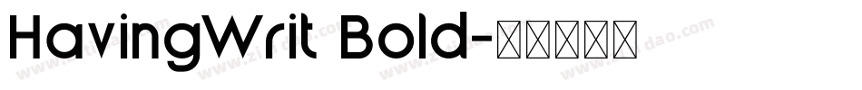 HavingWrit Bold字体转换